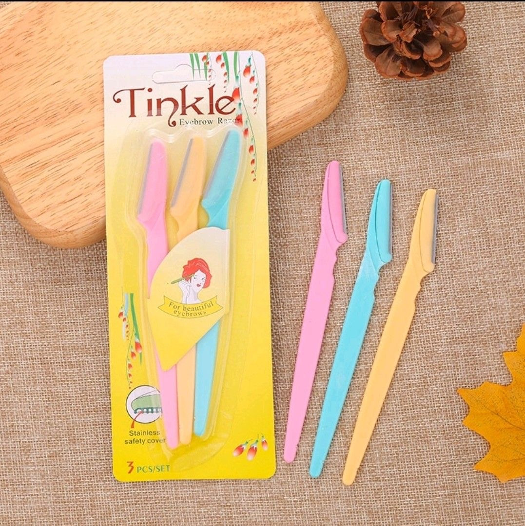 Tinkle Dermaplaning Tool, Dermaplane Razor for Women, Safe and Easy Peach Fuzz Remover, Eyebrow Trimmer with Protective Cover